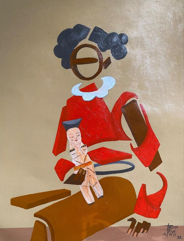Girl with a Toy Doll II Tosin Paul Ajayi - Afrikanizm
