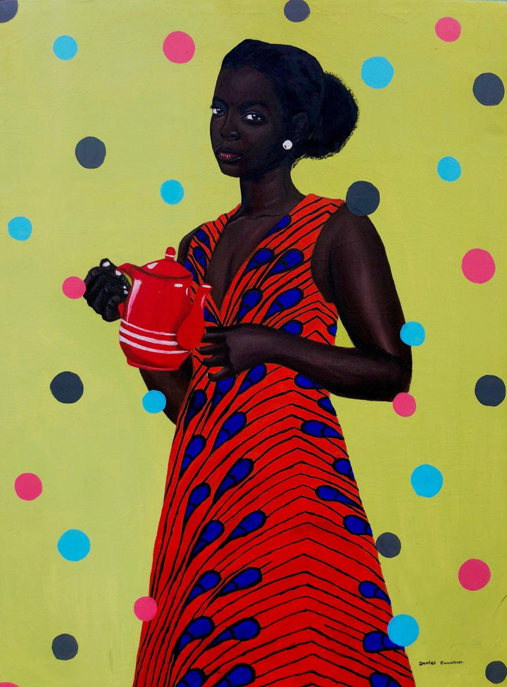 Lady with the red jug Daniel Emmanuel - Afrikanizm